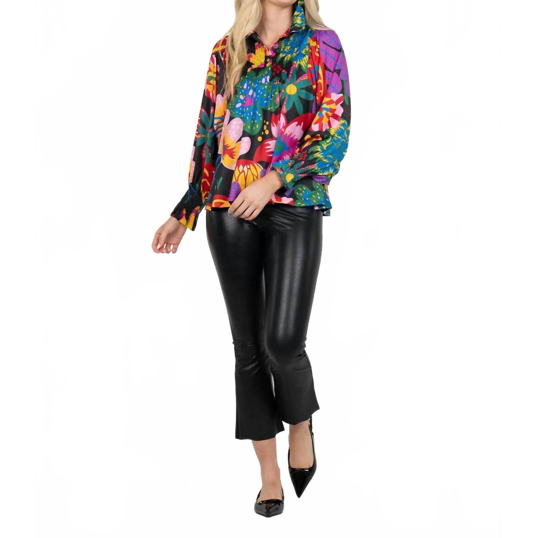 New Emily Mccarthy Charlotte Top In Midnight Garden